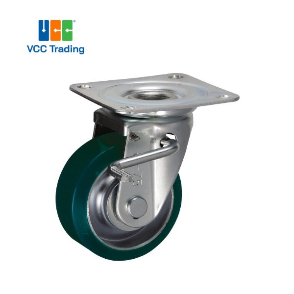 Bánh xe cao su có hãm