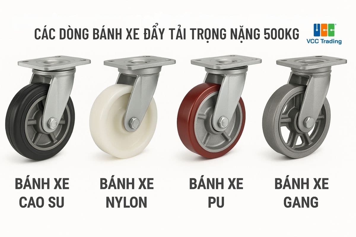 Các dòng bánh xe đẩy 500kg