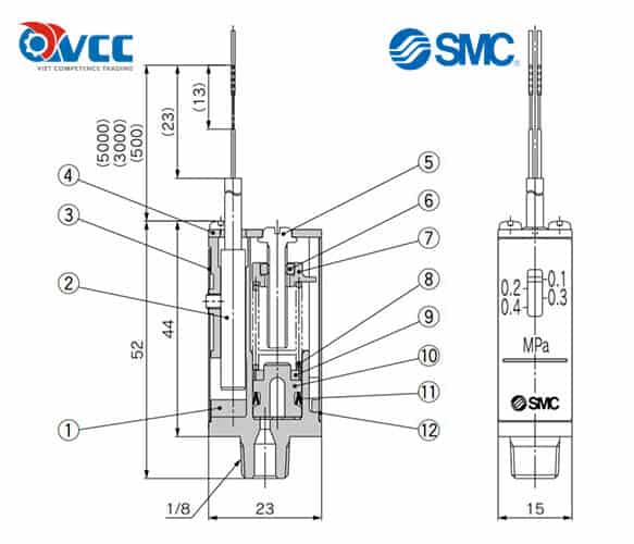 Cảm biến áp suất SMC IS10M-30-6-A
