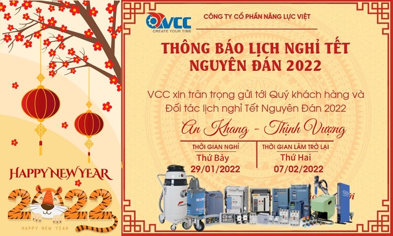 Thông báo lịch nghỉ Tết nguyên đán 2022 công ty Năng Lực Việt